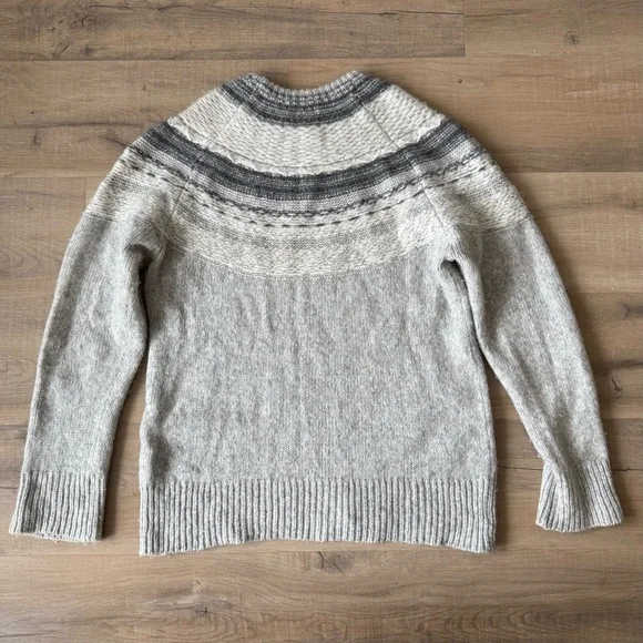 Theory gray Fair Isle wool sweater - Medium - Picture 5 of 5